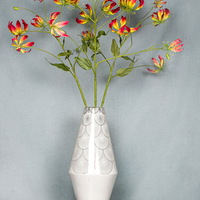 PTMD Lelie Kunstbloem - 110 x 42 x 107 cm - Kunststof - Rood