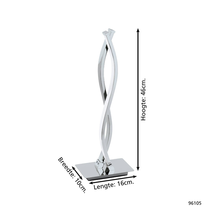 EGLO Lasana 2 Tafellamp - LED - 46 cm - Grijs|Wit