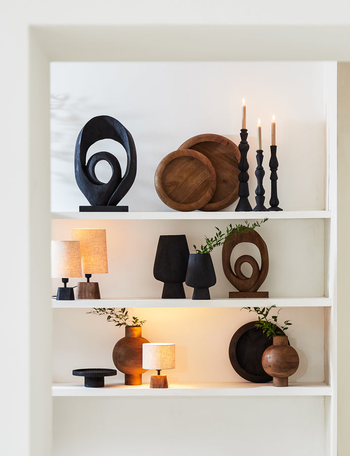 Light&living Lampvoet 16x10x11 cm KARDAN hout donker bruin