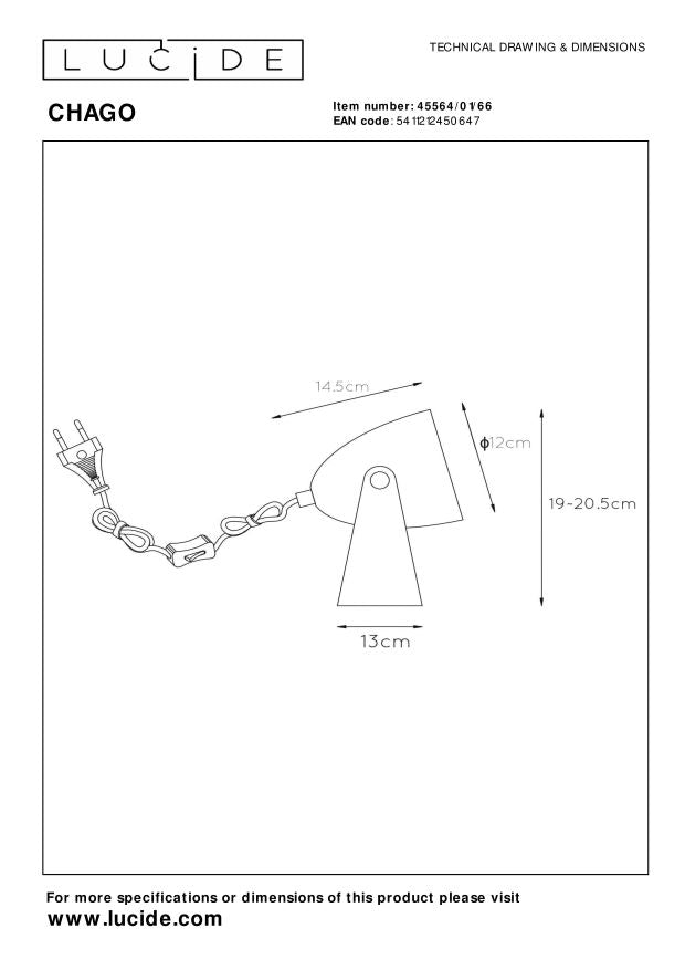 Lucide CHAGO Tafellamp - Roze