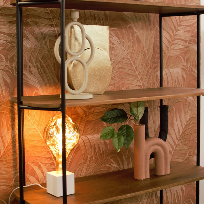 Calex Tafellamp Wit - Metaal - 8x8x8cm (BxHxD)