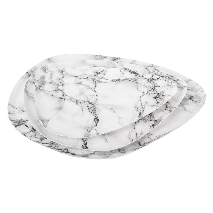 present time - Dienblad Marble Look - Wit - 34x30x1 cm