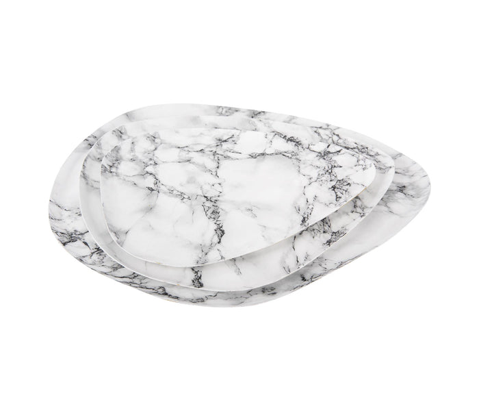 present time - Dienblad Marble Look - Wit - 34x30x1 cm