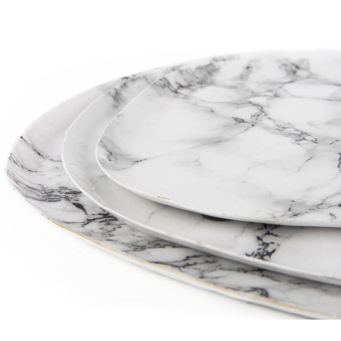 present time - Dienblad Marble Look - Wit - 34x30x1 cm