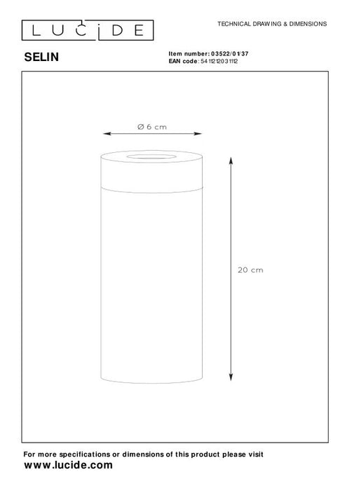 Lucide SELIN Tafellamp 1xE27 - Turkoois