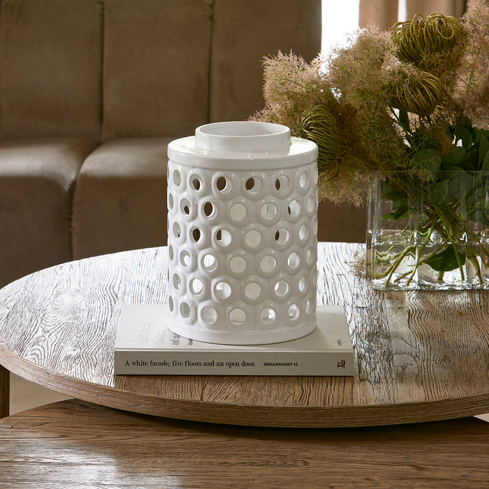 Riviera Maison Windlicht wit, Kaarsenhouder groot - RM La Baule L