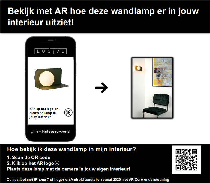 Lucide BONNI Wandlamp - Groen