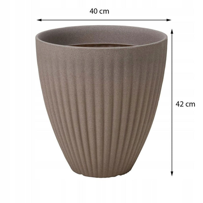 Pro Garden Bloempot Lotus rond 40x42cm Taupe