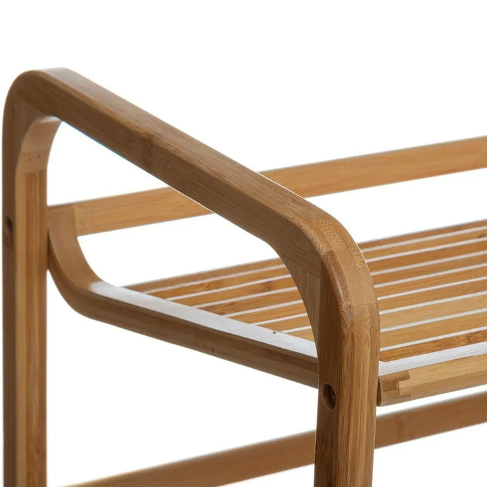 5Five Schoenenrek - bruin - bamboe - 9 paar schoenen - 74 x 50 cm