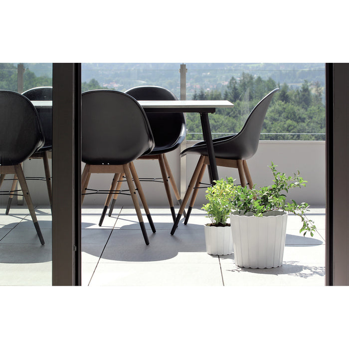 Prosperplast Bloempot|plantenbak - bruin - 24 x 22 cm - houtlook