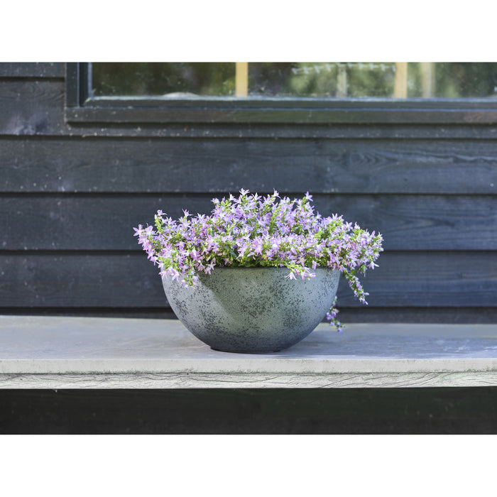 Ter Steege Bloempot schaal - kunststof - donkergrijs - D55xH23 cm