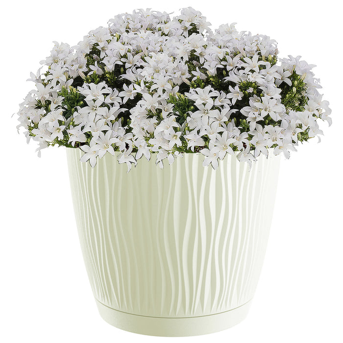 Prosperplast Plantenpot - kunststof - creme wit - D28 x H26 cm
