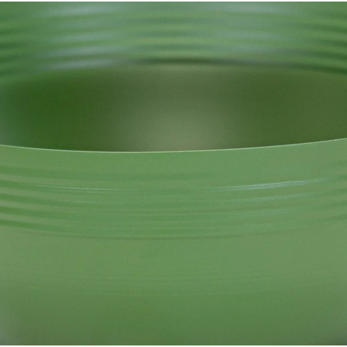 Mega Collections Bloemen|plantenschaal - zink - groen - D20 x H8 cm