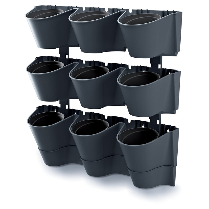 Prosperplast Plantenpotten - antraciet - L67 x B18 x H57cm