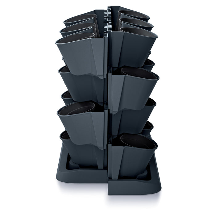 Prosperplast Verticale tuin - modulair - antraciet - 67 cm