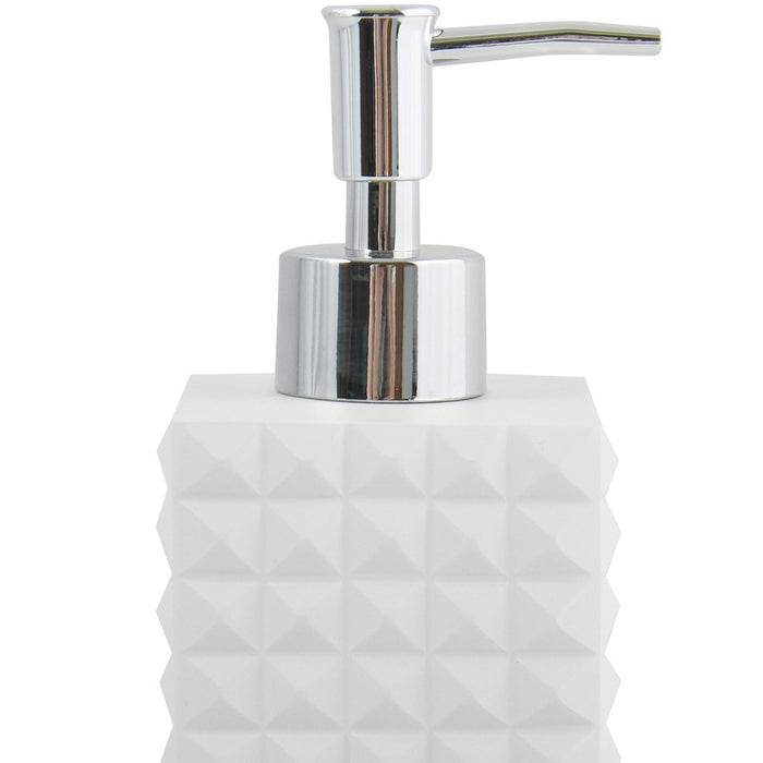 MSV Zeeppompje|dispenser - Kubik - kunststeen - wit- 7 x 17 cm