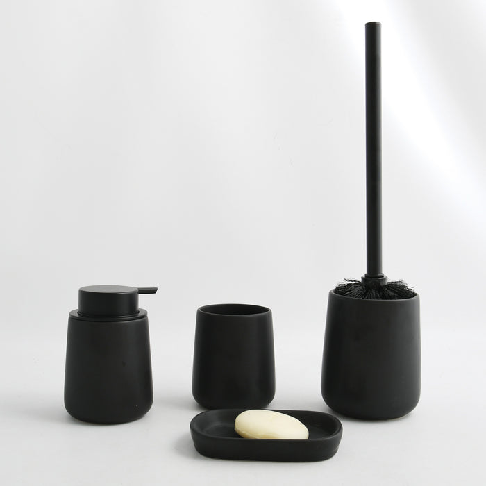 MSV Zeeppompje|dispenser Malmo - Keramiek - zwart - 8,5 x 12 cm