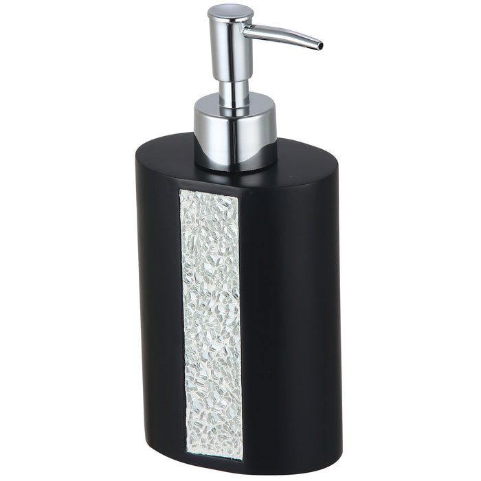 MSV Zeeppompje|dispenser - Luanda - kunststeen - zwart - 8 x 18 cm