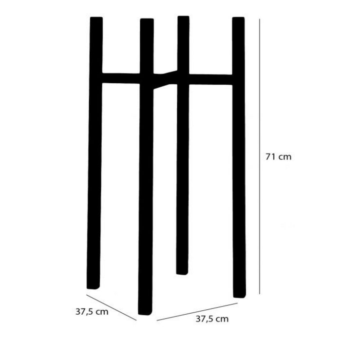 Plantenpot|bloempot plantenstandaard|verhoger zwart metaal 37.5 x 71 c