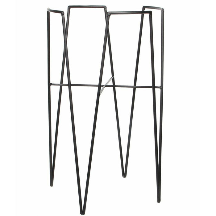 Set van 2x stuks plantenpot|bloempot plantenstandaard|verhoger zwart m