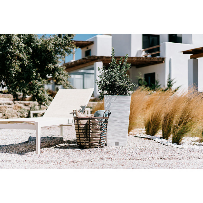 Prosperplast Plantenpot Furu - kunststof - wit - 20 x 38 cm