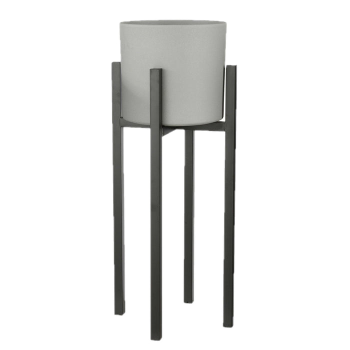 Plantenpot|bloempot plantenstandaard|verhoger zwart metaal 34 x 70 cm