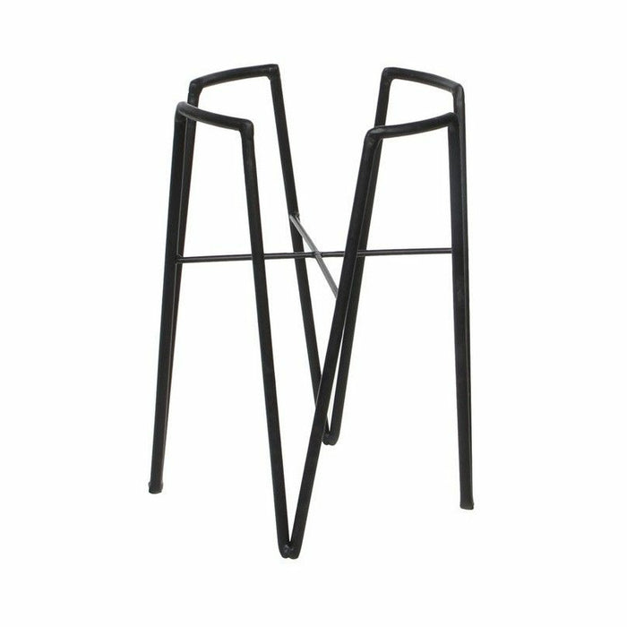 Set van 2x stuks plantenpot|bloempot plantenstandaard|verhoger zwart m