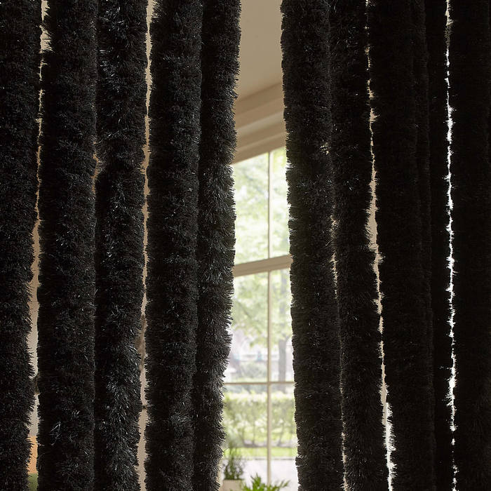 Livn Deurgordijn Chenille antraciet 220x90cm