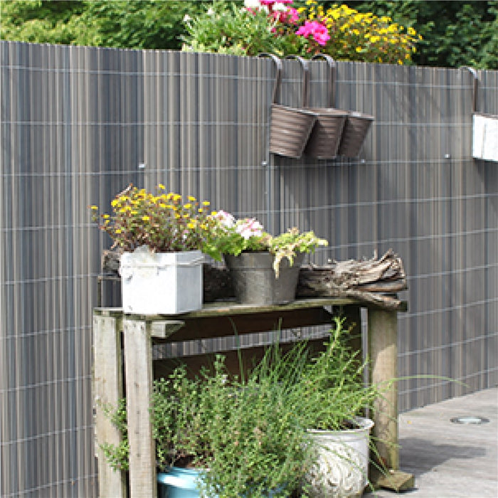 Videx balkonscherm PVC stone wash 90x300 cm