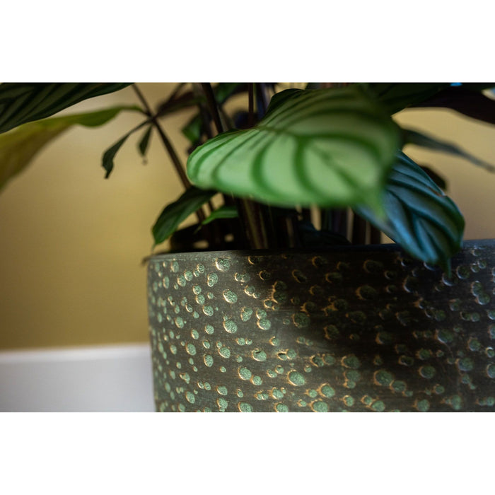 Ter Steege Plantenpot|bloempot Lava Stone - groen - D17 x H15 cm
