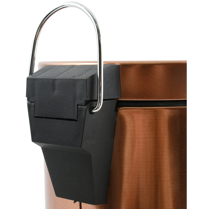 MSV badkamer|toilet pedaalemmer - koper kleurig - 3L - 17 x 25 cm