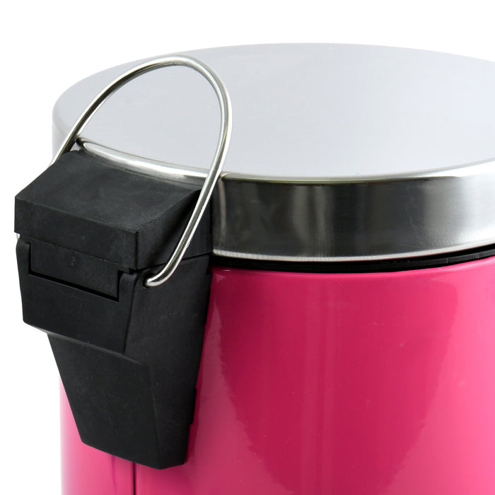 MSV badkamer|toilet pedaalemmer - fuchsia roze - 3 liter - 17 x 25 cm