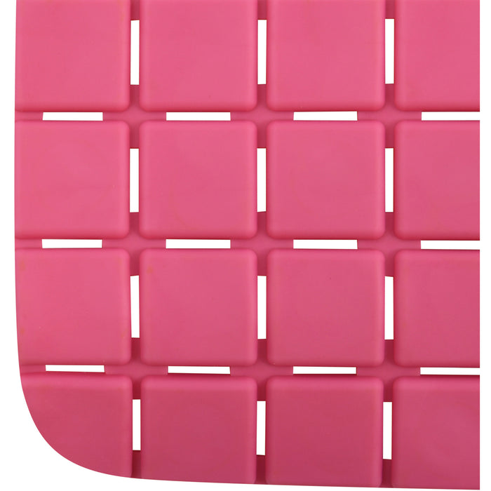 MSV Douche|bad anti-slip mat badkamer - rubber - fuchsia roze - 54 x 5