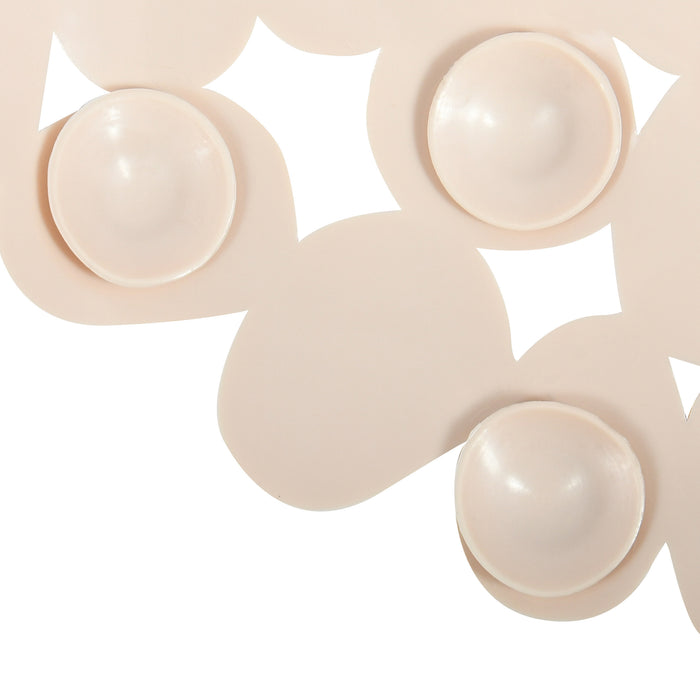 MSV Douche|bad anti-slip mat badkamer - pvc - beige - 35 x 68 cm