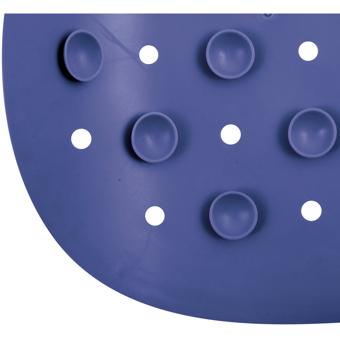 MSV Douche|bad anti-slip mat badkamer - rubber - blauw - 36 x 97 cm