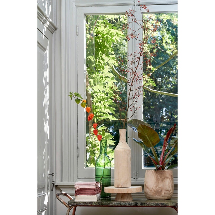 Mica Decorations Bloempot - hout - voor binnen en buiten - 14 cm