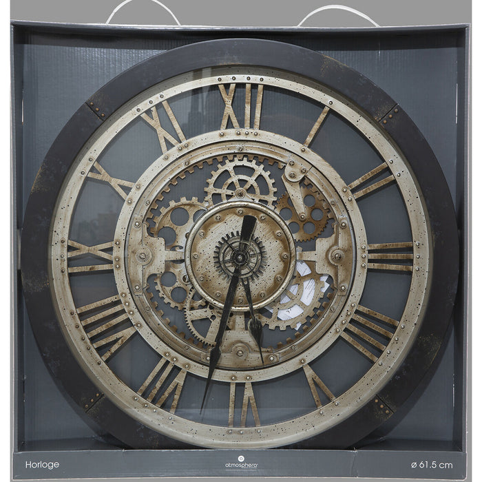 Atmosphera Wandklok|muur klok - Vintage - Dia 61 cm - kunststof|glas