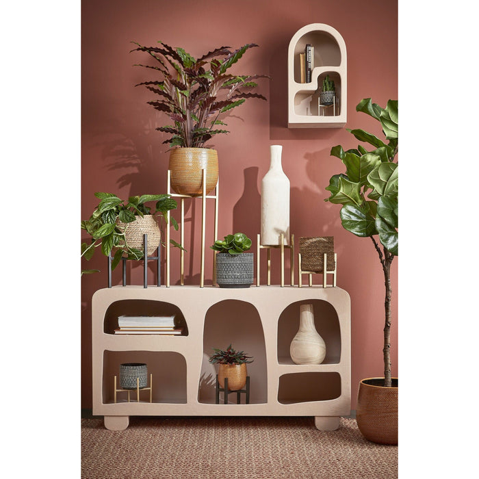 Mica Decorations - bloempot plantenstandaard- goud - H16 x B16 cm