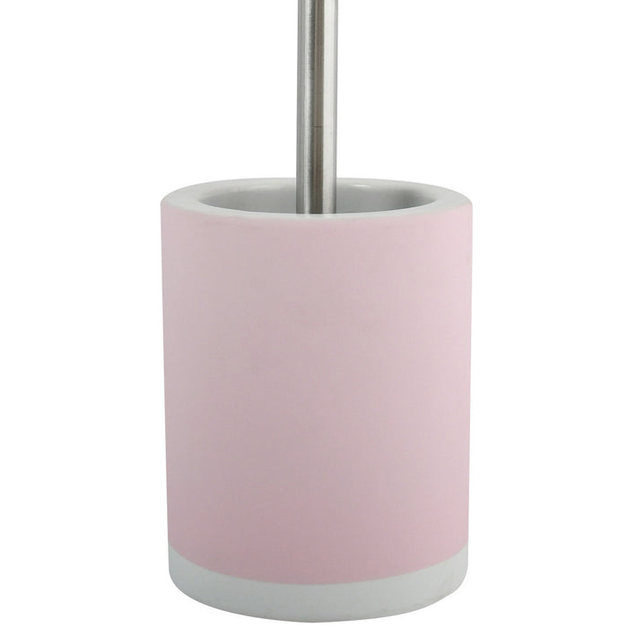 MSV Toilet|wc-borstel houder - keramiek|metaal - lichtroze - 38 cm