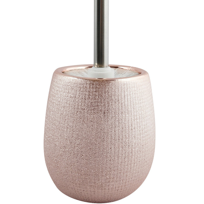 MSV Toiletborstel houder Shanghai - keramiek - rose goud - 41 cm