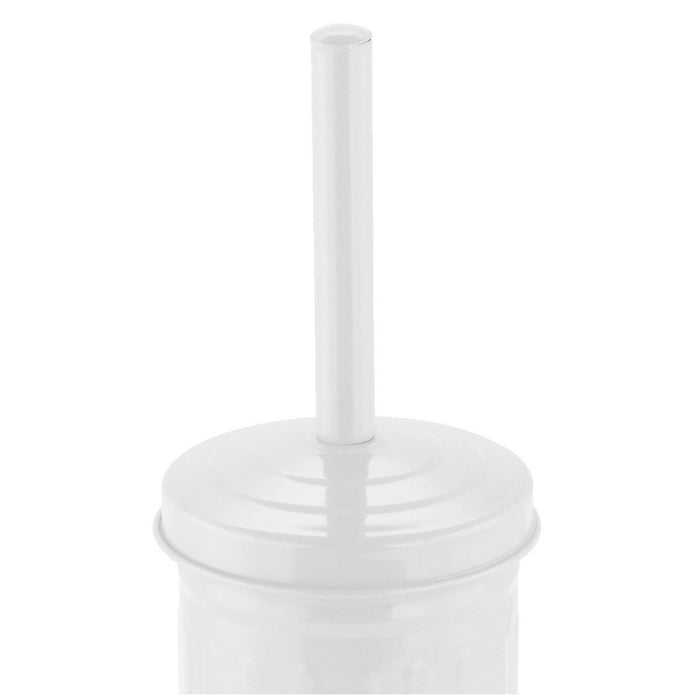 MSV Industrial Toilet|wc-borstel houder - metaal - wit - 38 cm