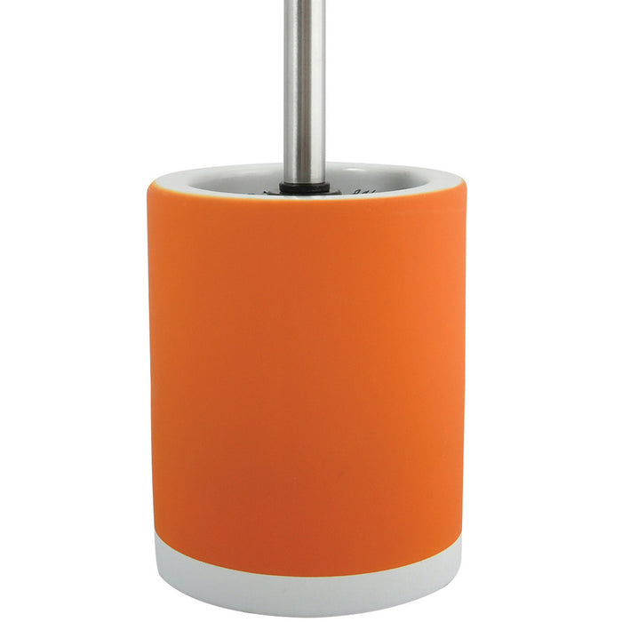 MSV Toilet|wc-borstel houder - keramiek|metaal - oranje - 38 cm