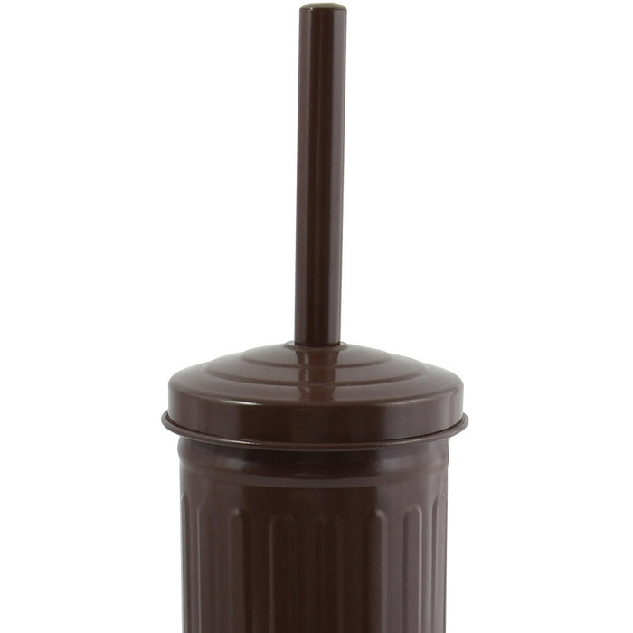 MSV Industrial Toilet|wc-borstel houder - metaal - donkerbruin - 38 cm