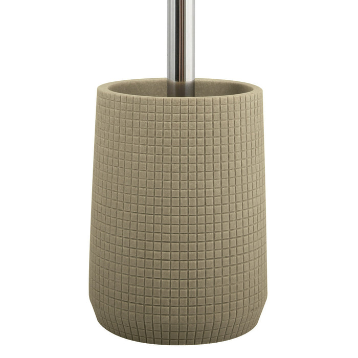MSV Toilet|wc-borstel houder - kunststeen|metaal - taupe - 35 cm