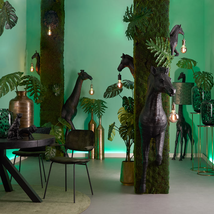 Light & Living Giraffe Vloerlamp 45x184 cm zwart