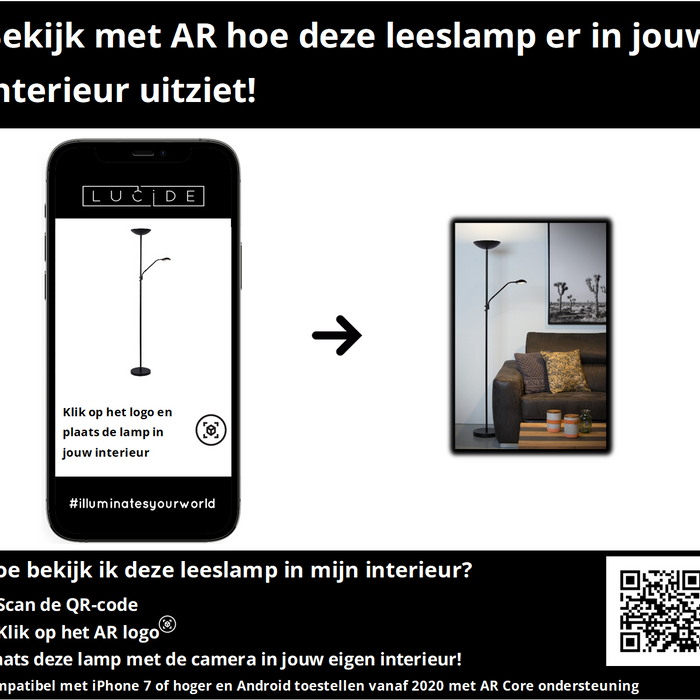 Lucide ZENITH Leeslamp - Zwart