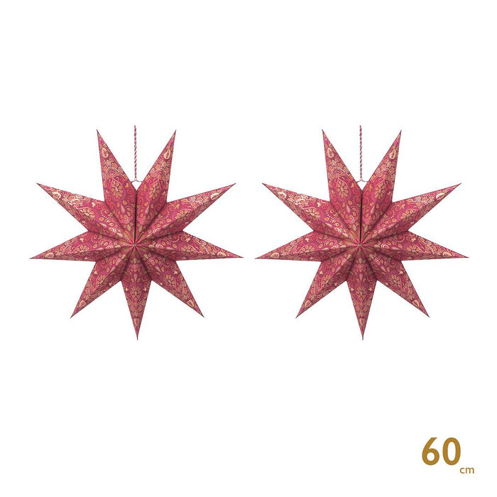 Pip Studio Kerstster - Rood - Ø 60cm - Set van 2 - Kerstdecoratie