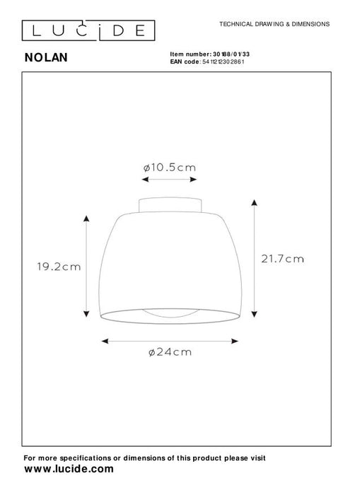 Lucide NOLAN Plafonnière - Groen