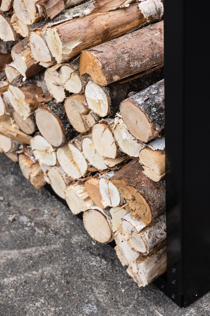 Nest outdoor Gustav stalen houtopslag zwart - 100 x 180 cm