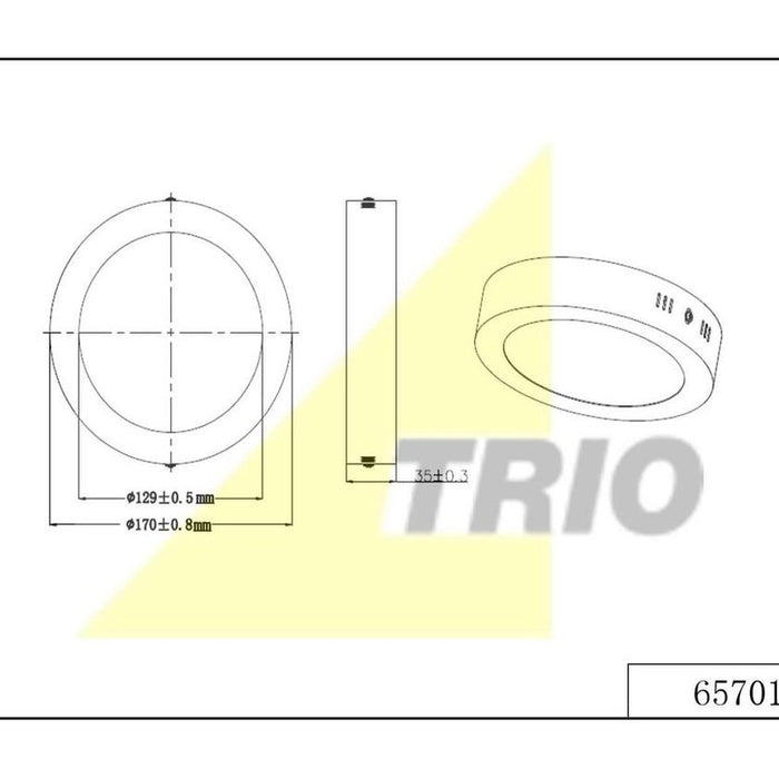Plafonniere Trio Leuchten Cento - Nikkel